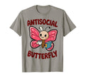 Groovy Anti Social Butterfly Ironic T-Shirt - Custom Art Print for Adults - T-Shirt, Sweatshirt, Hoodie