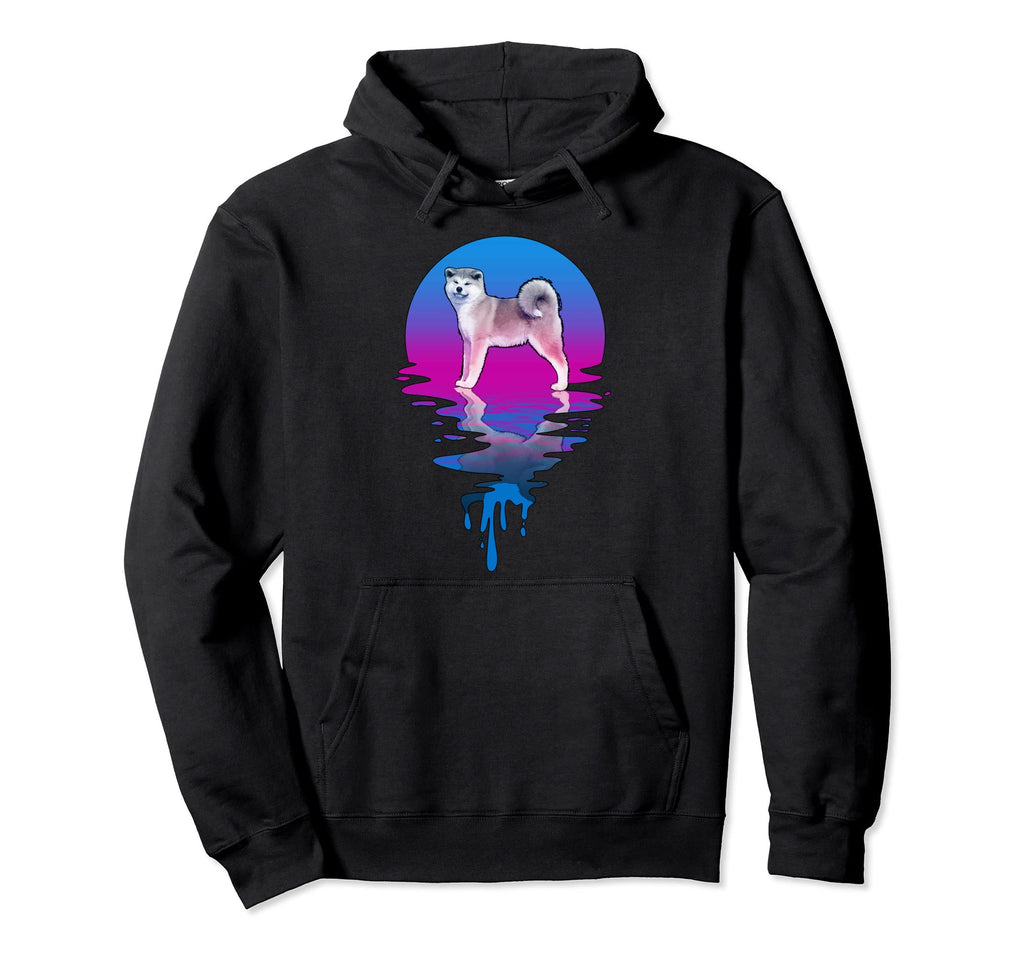 Sunset Akita Hoodie - Aesthetic Graphic Unisex - T-Shirt, Sweatshirt, Hoodie