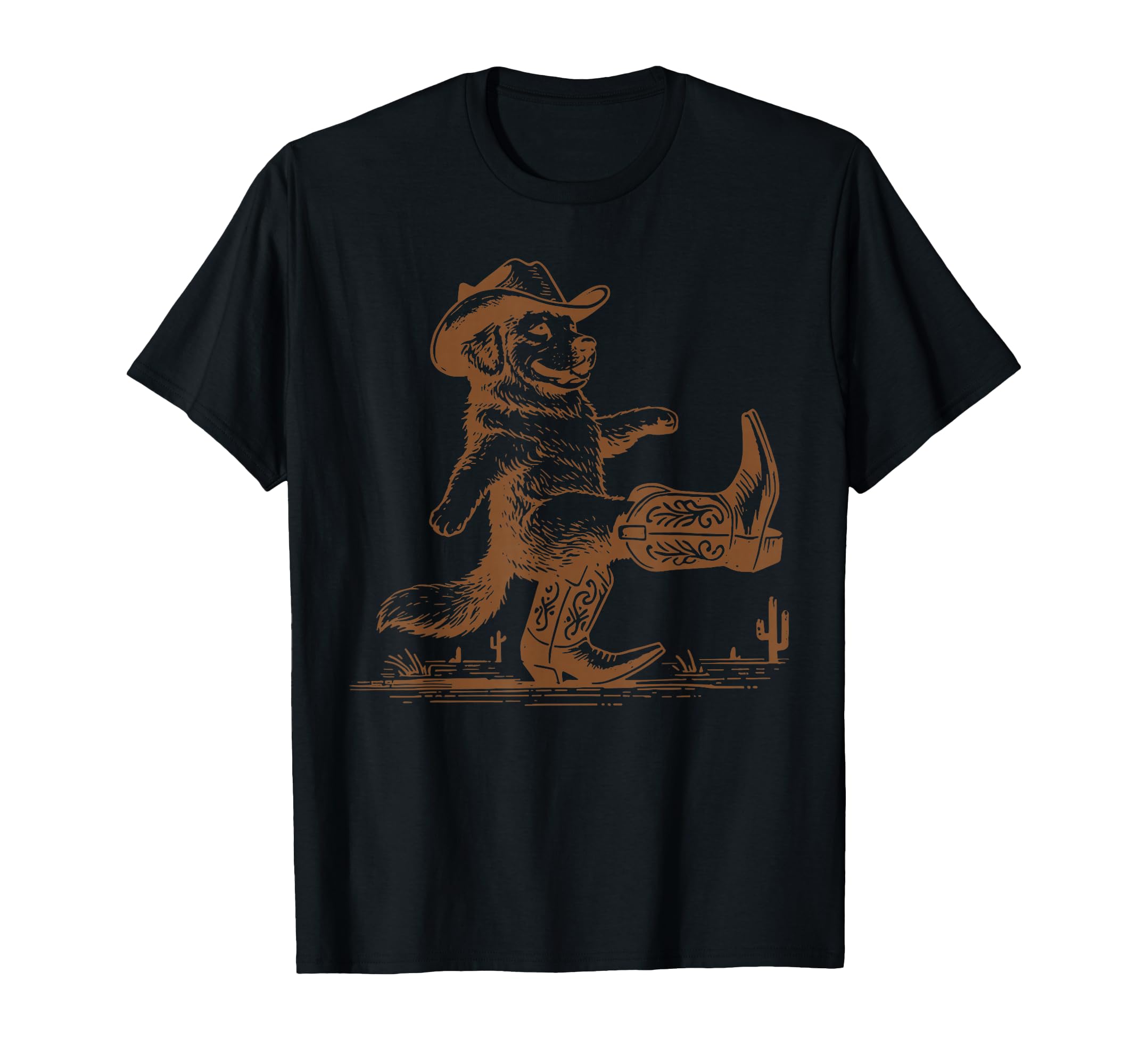 Cowboy Golden Retriever Western T-Shirt - Aesthetic Graphic Men Women - T-Shirt, Sweatshirt, Hoodie
