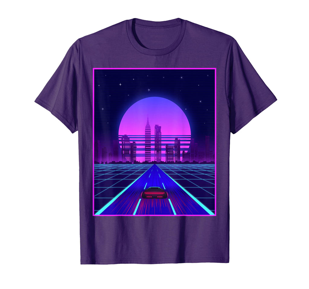 Vaporwave Synthwave Car Outrun T-Shirt - Minimalist Print Men Women - T-Shirt, Sweatshirt, Hoodie
