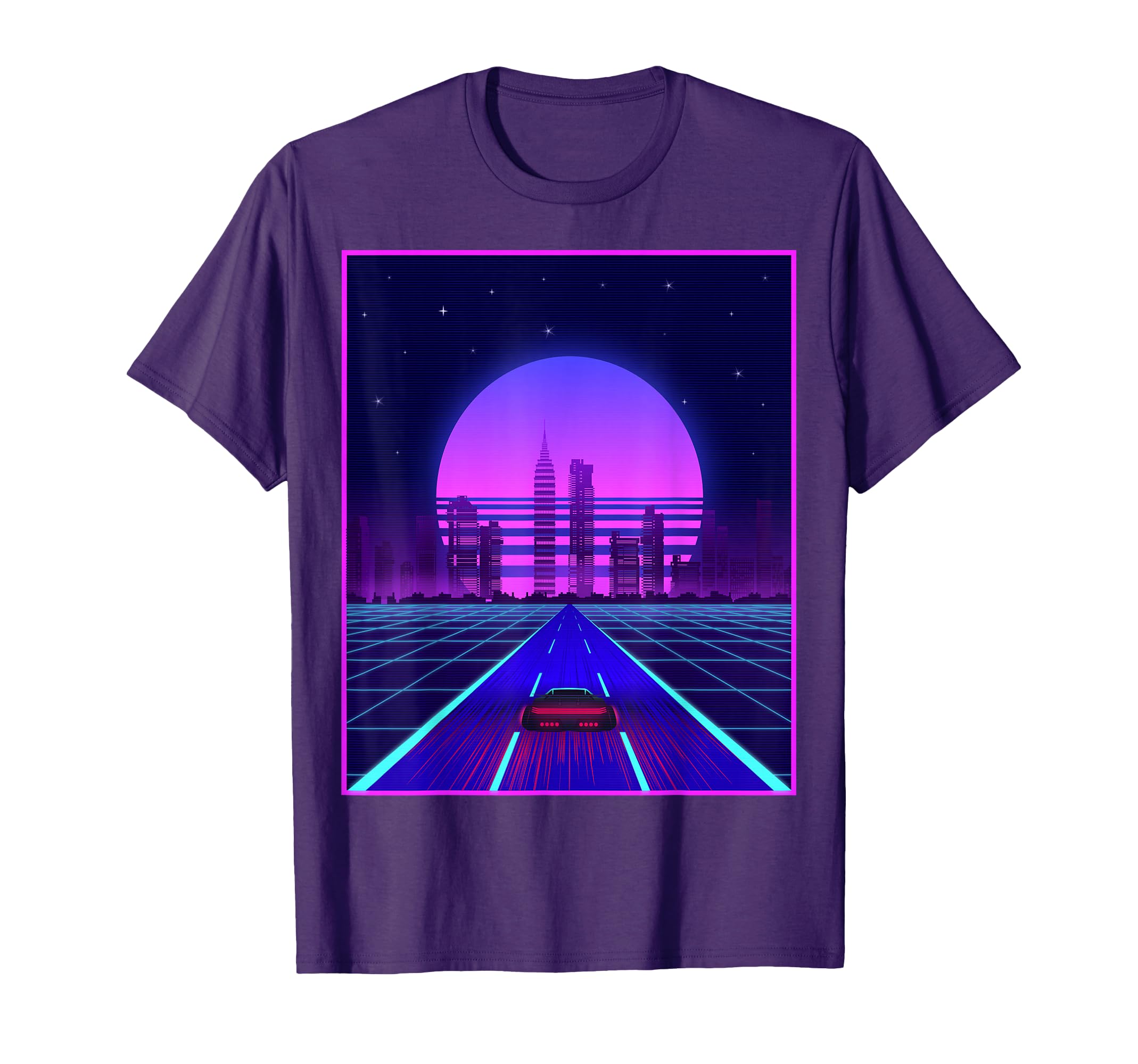 Vaporwave Synthwave Car Outrun T-Shirt - Minimalist Print Men Women - T-Shirt, Sweatshirt, Hoodie