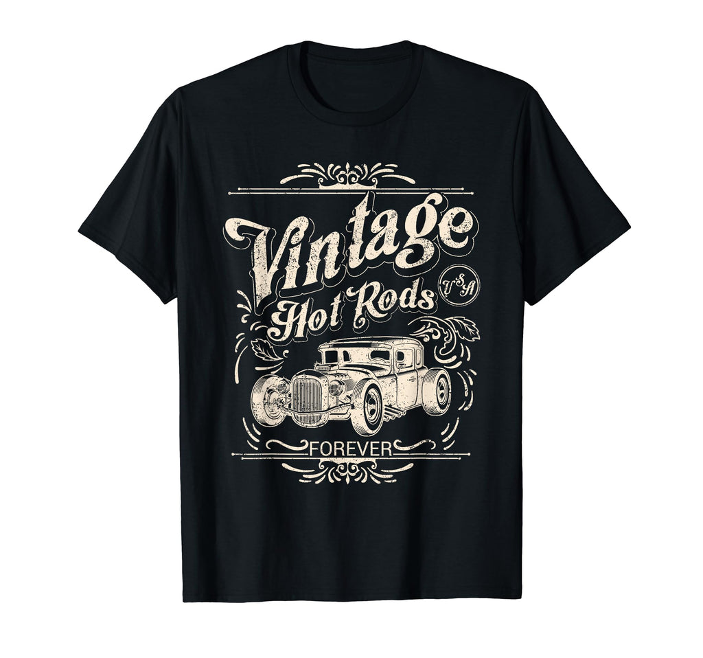 Distressed Hot Rods Muscle Car T-Shirt - Aesthetic Graphic for Adults - T-Shirt, Sweatshirt, Hoodie