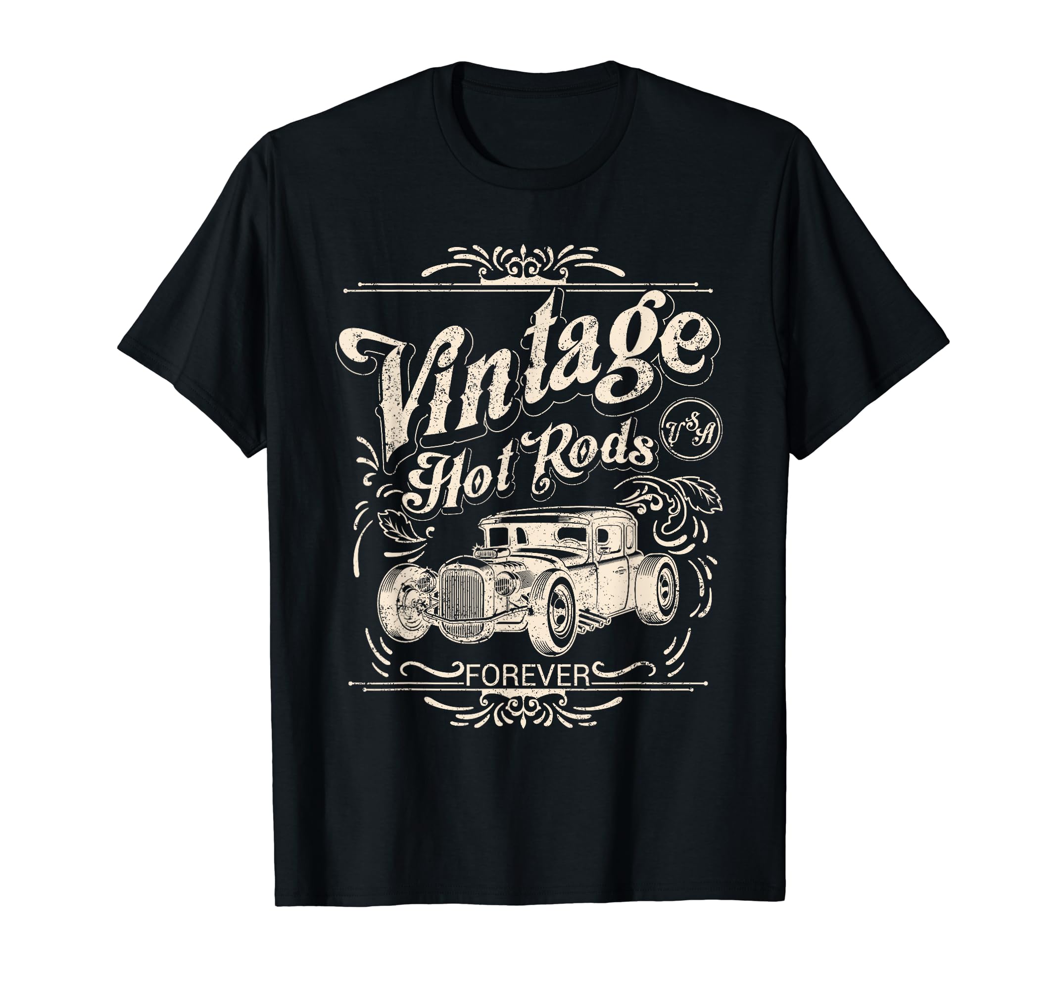 Distressed Hot Rods Muscle Car T-Shirt - Aesthetic Graphic for Adults - T-Shirt, Sweatshirt, Hoodie