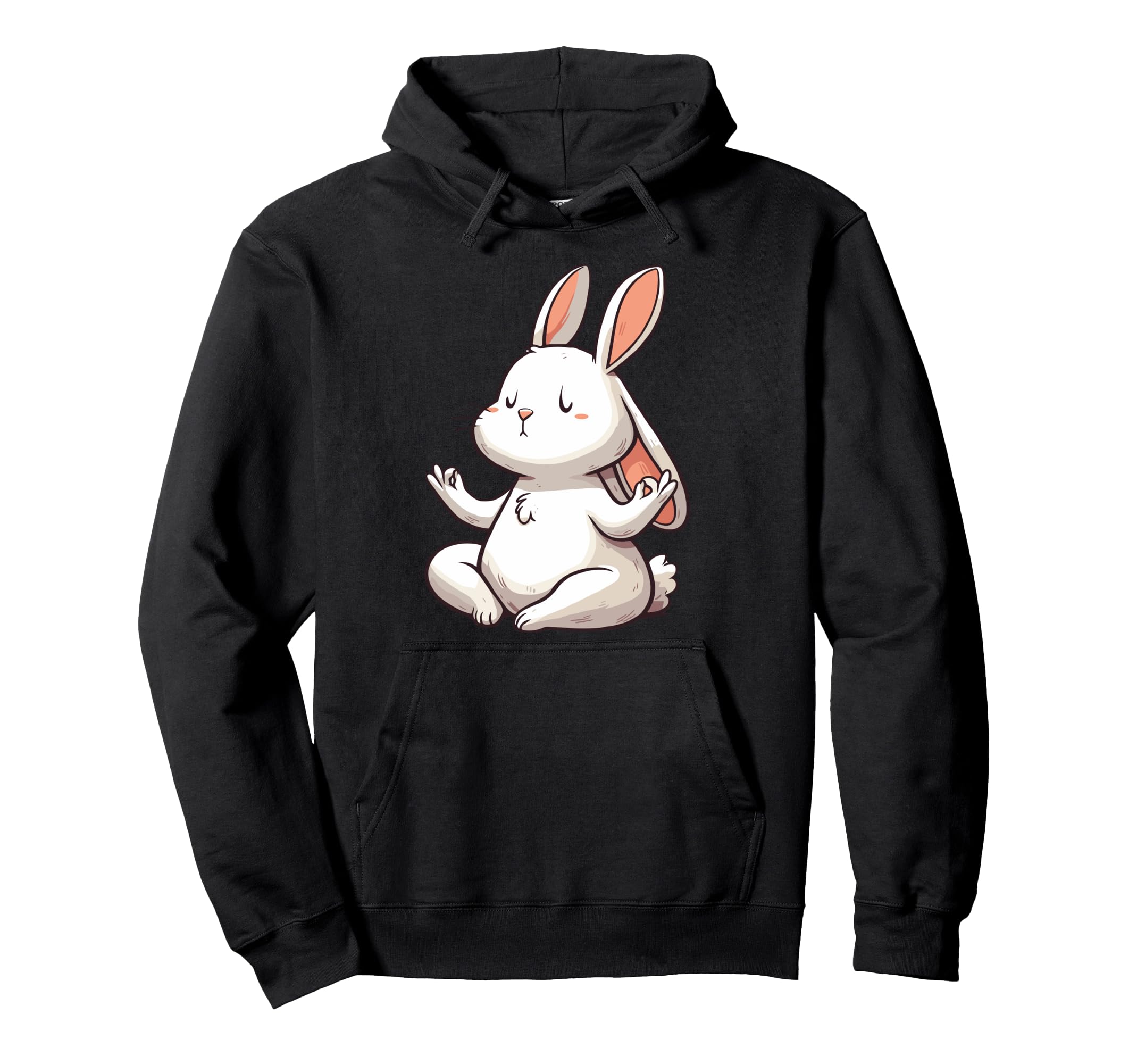 Meditation Rabbit Yoga Pose Hoodie - Casual Everyday Wear Men Women - T-Shirt, Sweatshirt, Hoodie