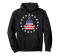 Patriotic Yoga Pose American Flag 4Th Hoodie - Custom Art Print for Adults - T-Shirt, Sweatshirt, Hoodie