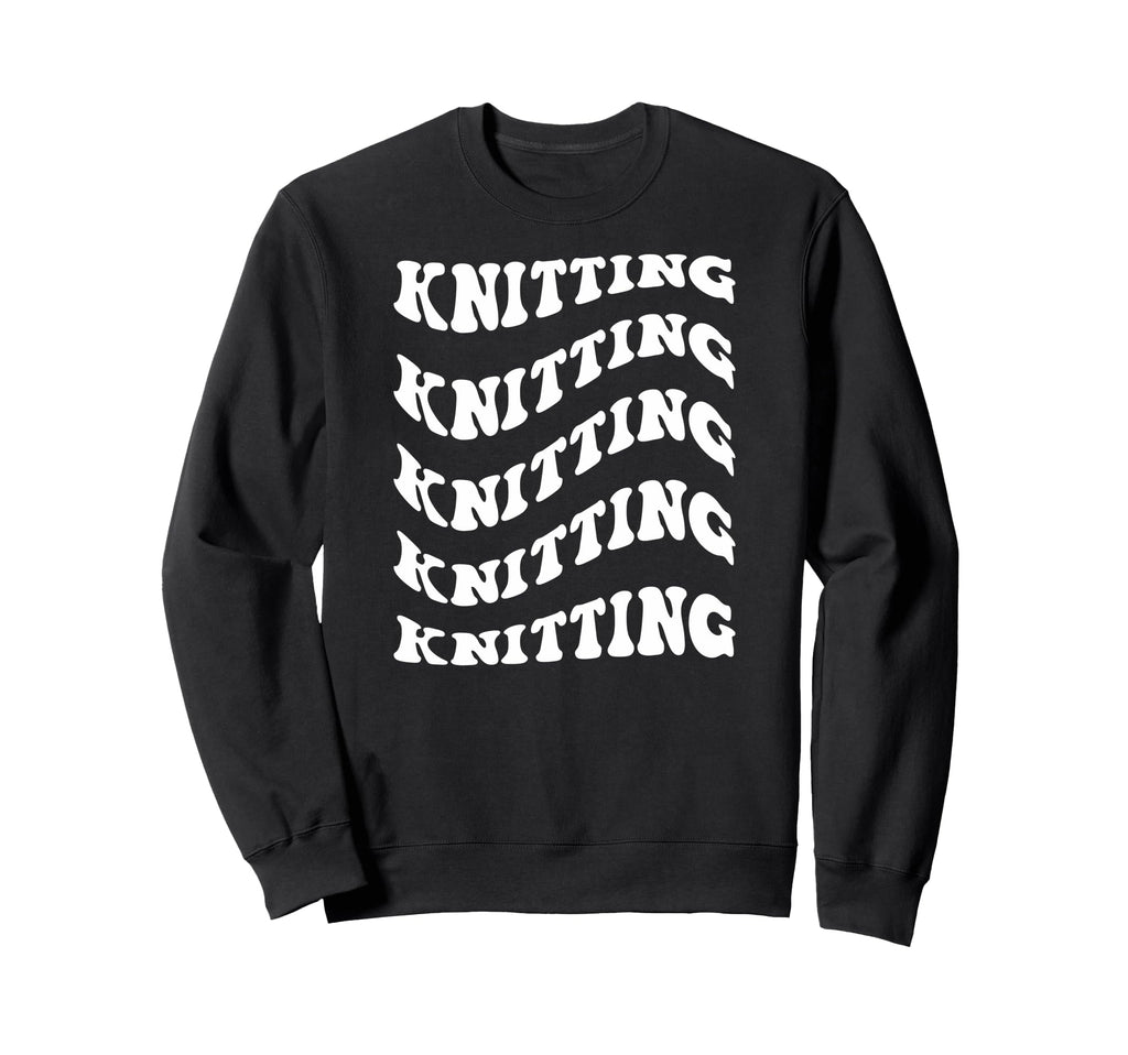 Knitting Wavy Text Sweatshirt - Streetwear Style for Adults - T-Shirt, Sweatshirt, Hoodie