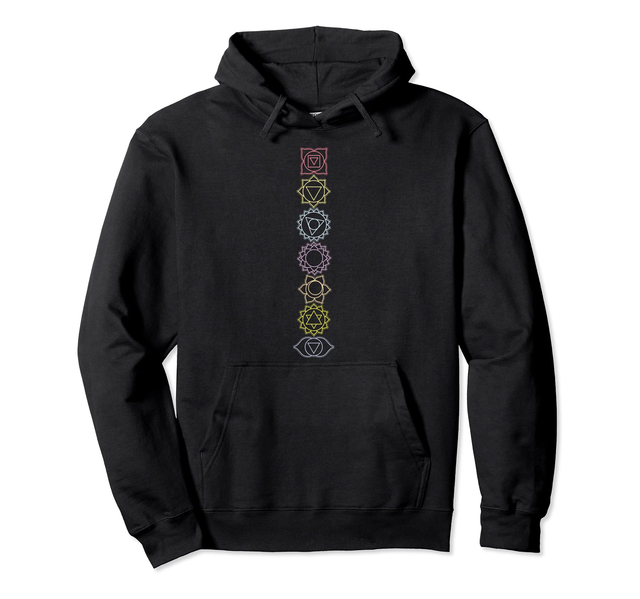 Seven Chakras Spiritual Meditation Hoodie - Novelty Apparel Men Women - T-Shirt, Sweatshirt, Hoodie