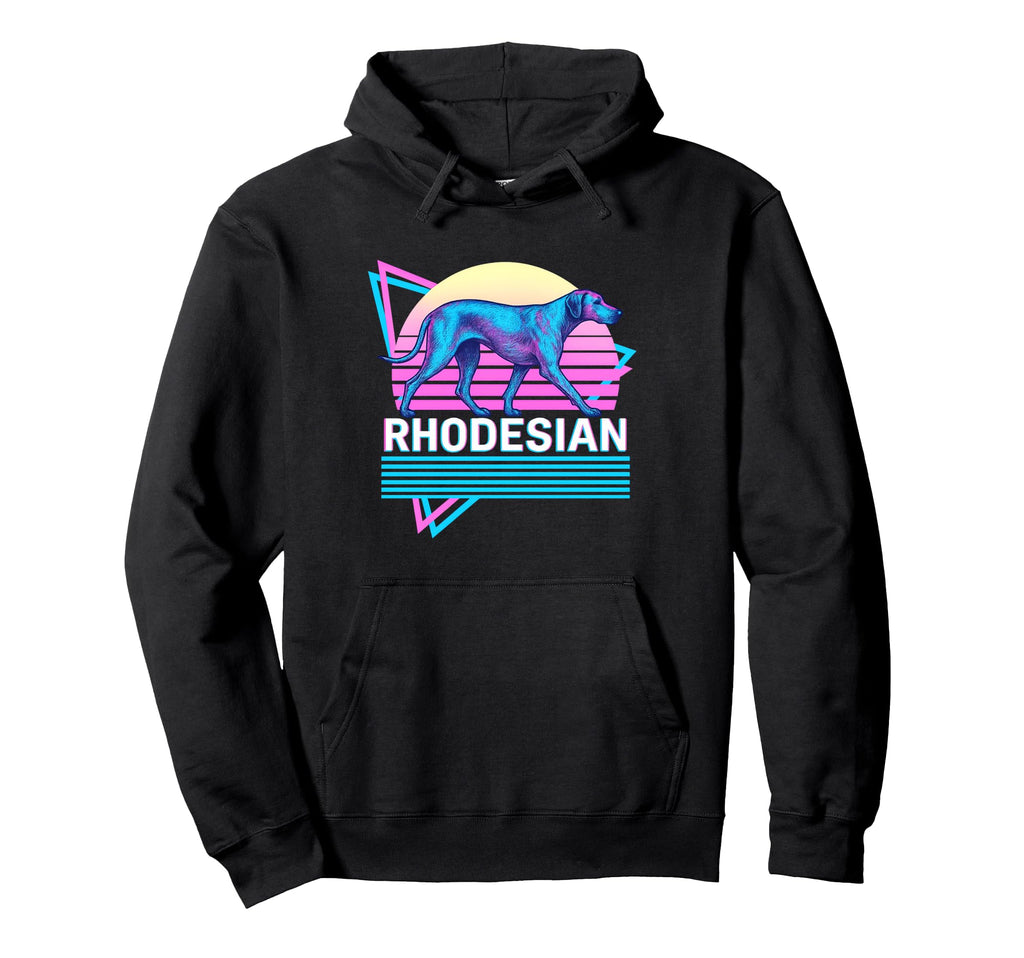 Rhodesian Ridgeback Synthwave Hoodie - Fun Novelty Design for Adults - T-Shirt, Sweatshirt, Hoodie