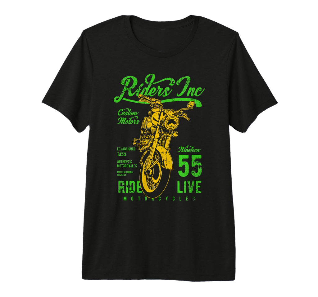 Riders Inc 1955 Motorcycle Distressed T-Shirt - Streetwear Style Unisex - T-Shirt, Sweatshirt, Hoodie