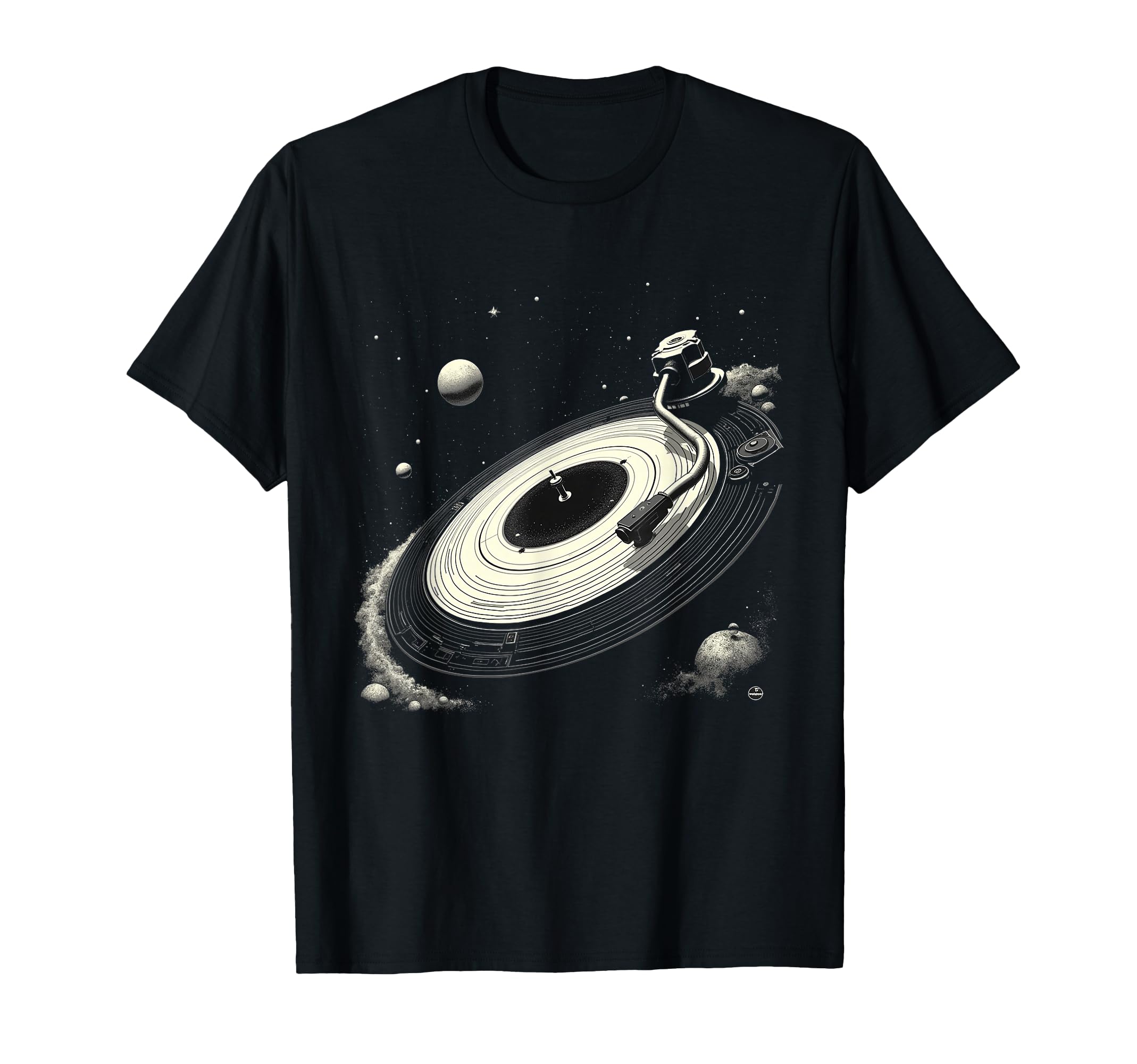 Space Dj Shirts Solar System Vinyl T-Shirt - Fun Novelty Design Unisex - T-Shirt, Sweatshirt, Hoodie