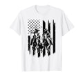 Usa Flag Rodeo Team Roping Cowboy T-Shirt - Minimalist Print for Adults - T-Shirt, Sweatshirt, Hoodie