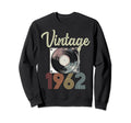 1962 Vinyl Record Player 62Nd Birthday Sweatshirt - Novelty Apparel Unisex - T-Shirt, Sweatshirt, Hoodie