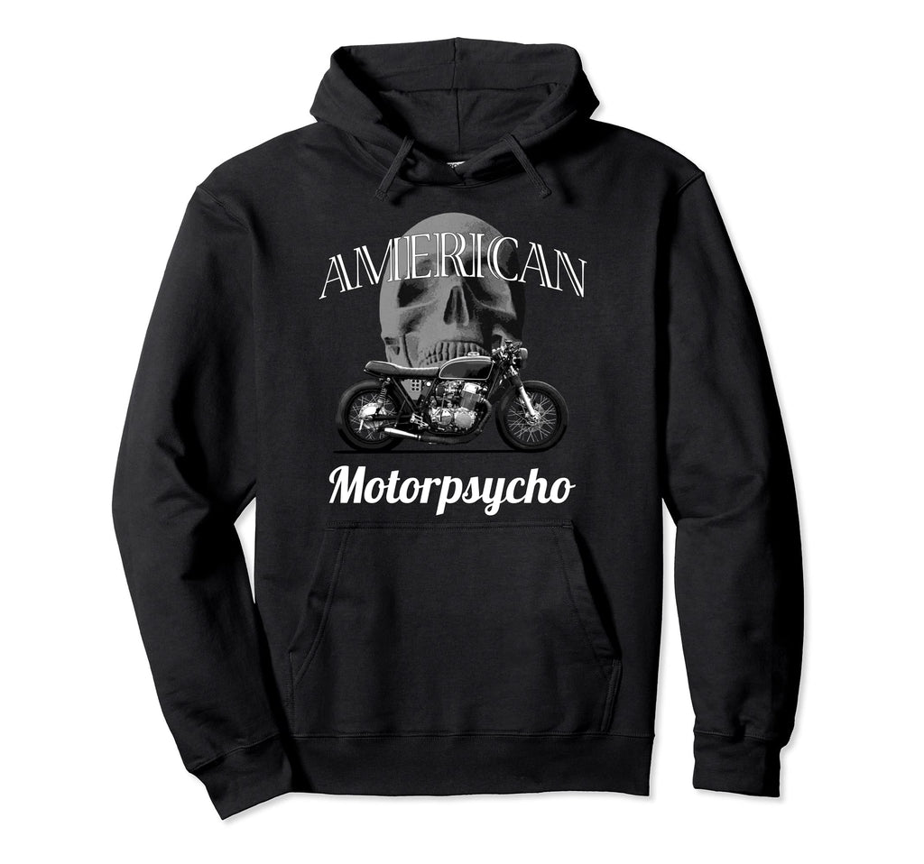 Halloween American Motorcycle Cafe Racer Hoodie - Graphic Print for Adults - T-Shirt, Sweatshirt, Hoodie