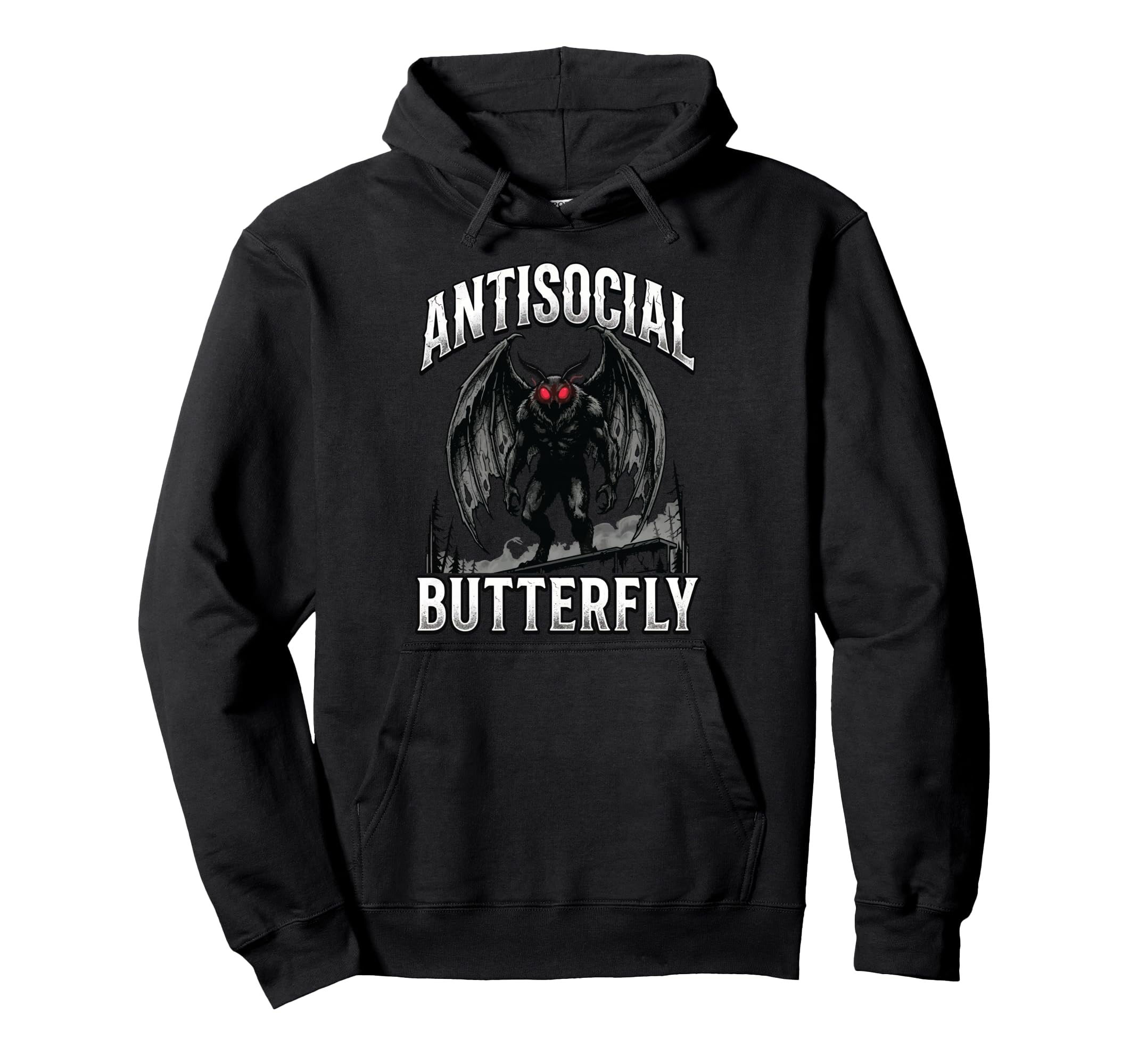 Antisocial Butterfly Hoodie - Minimalist Print Men Women - T-Shirt, Sweatshirt, Hoodie