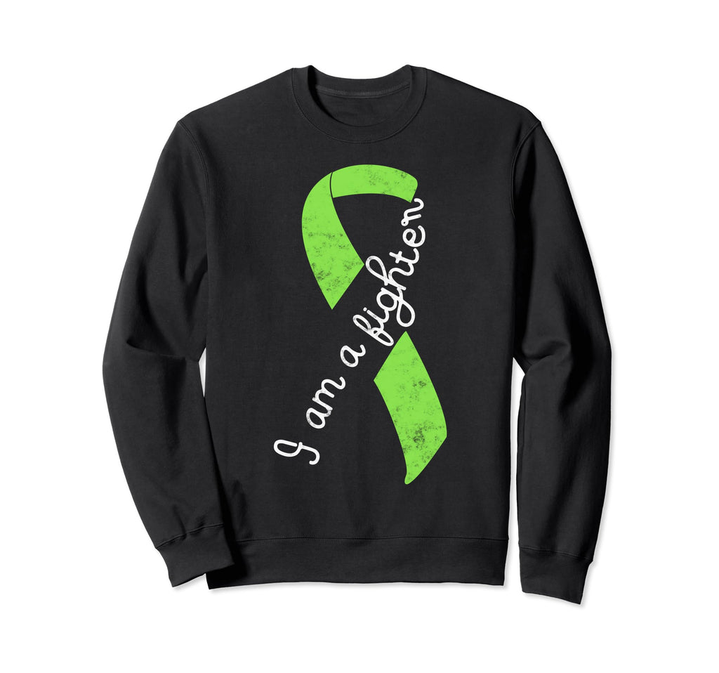 I Am Fighter Green Ribbon Mental Sweatshirt - Novelty Apparel for Adults - T-Shirt, Sweatshirt, Hoodie