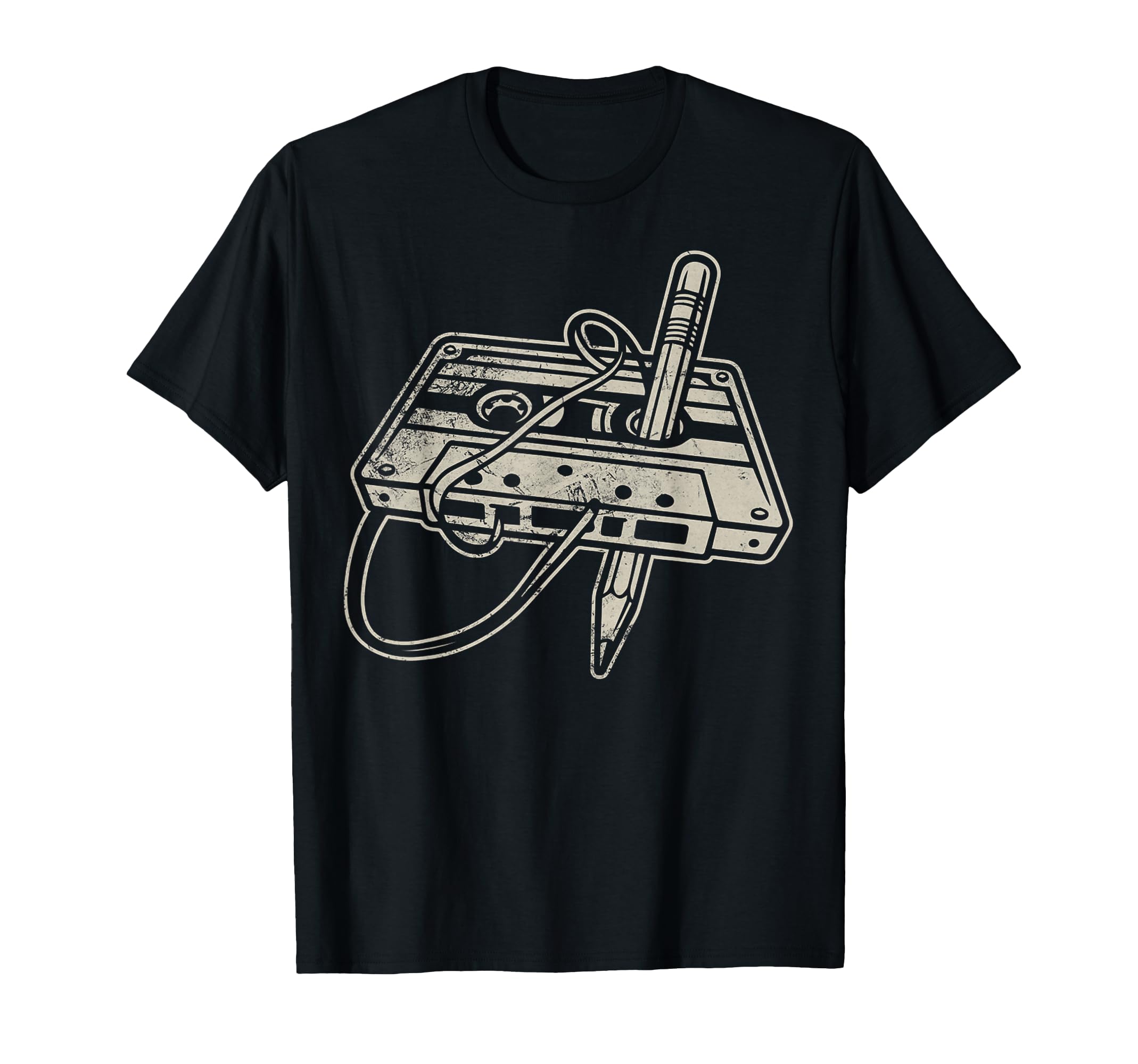 Cassette Tape Pencil Rewind 80S Mixtape T-Shirt - Graphic Print Unisex - T-Shirt, Sweatshirt, Hoodie