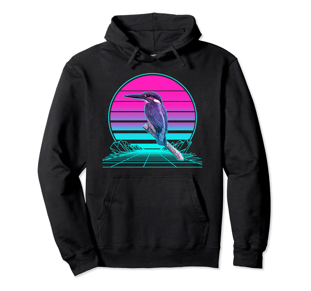 Sunset Kingfisher Hoodie - Trendy Graphic Unisex - T-Shirt, Sweatshirt, Hoodie
