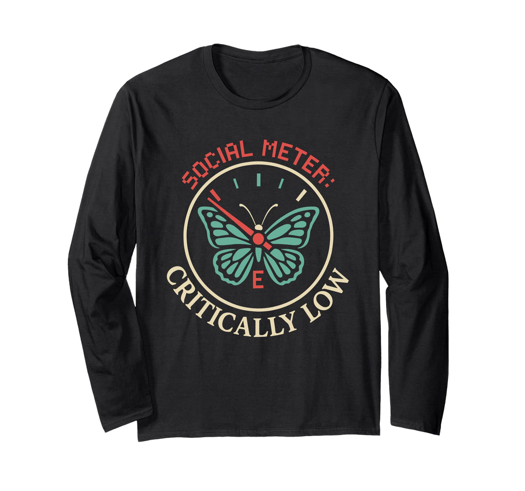 Anti Social Butterfly Introvert Meme T-Shirt - Custom Art Print Men Women - T-Shirt, Sweatshirt, Hoodie