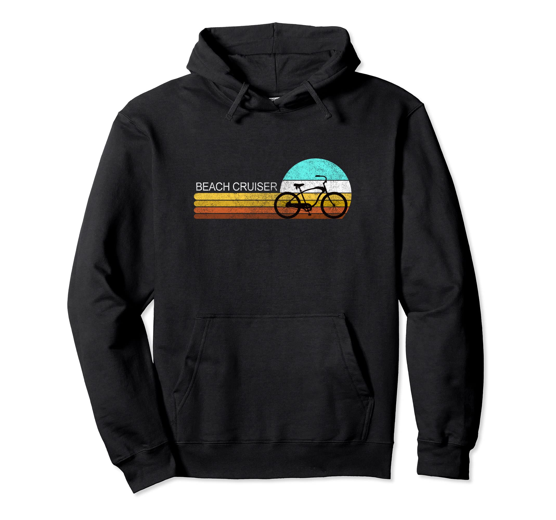 Distressed Beach Cruiser Bicycle Bike Cycle Hoodie - Trendy Graphic Unisex - T-Shirt, Sweatshirt, Hoodie