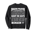 Bikers Prayer Motorcycle Biker Sweatshirt - Minimalist Print Men Women - T-Shirt, Sweatshirt, Hoodie