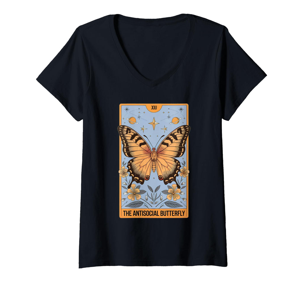 Womens Tarot Card Antisocial Butterfly T-Shirt - Streetwear Style Unisex - T-Shirt, Sweatshirt, Hoodie