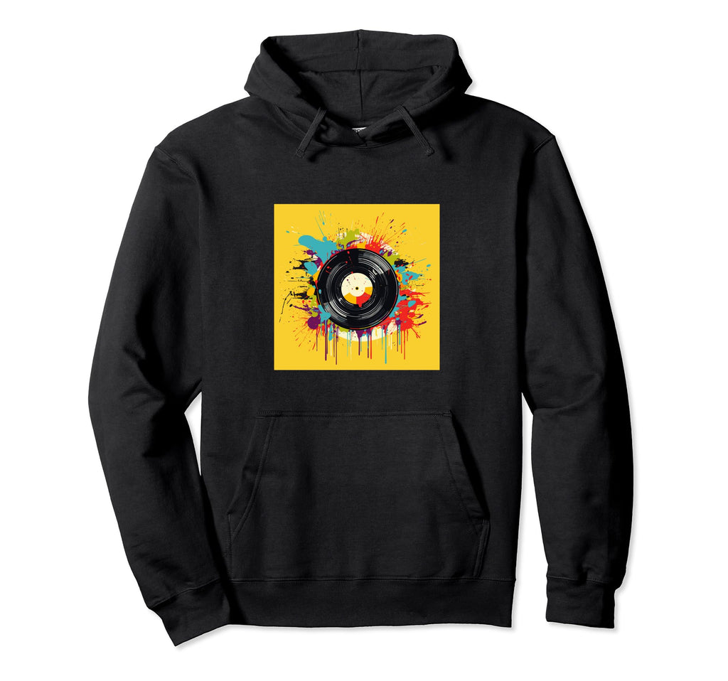 Vinyl Record Player Dj Music Hoodie - Aesthetic Graphic Men Women - T-Shirt, Sweatshirt, Hoodie