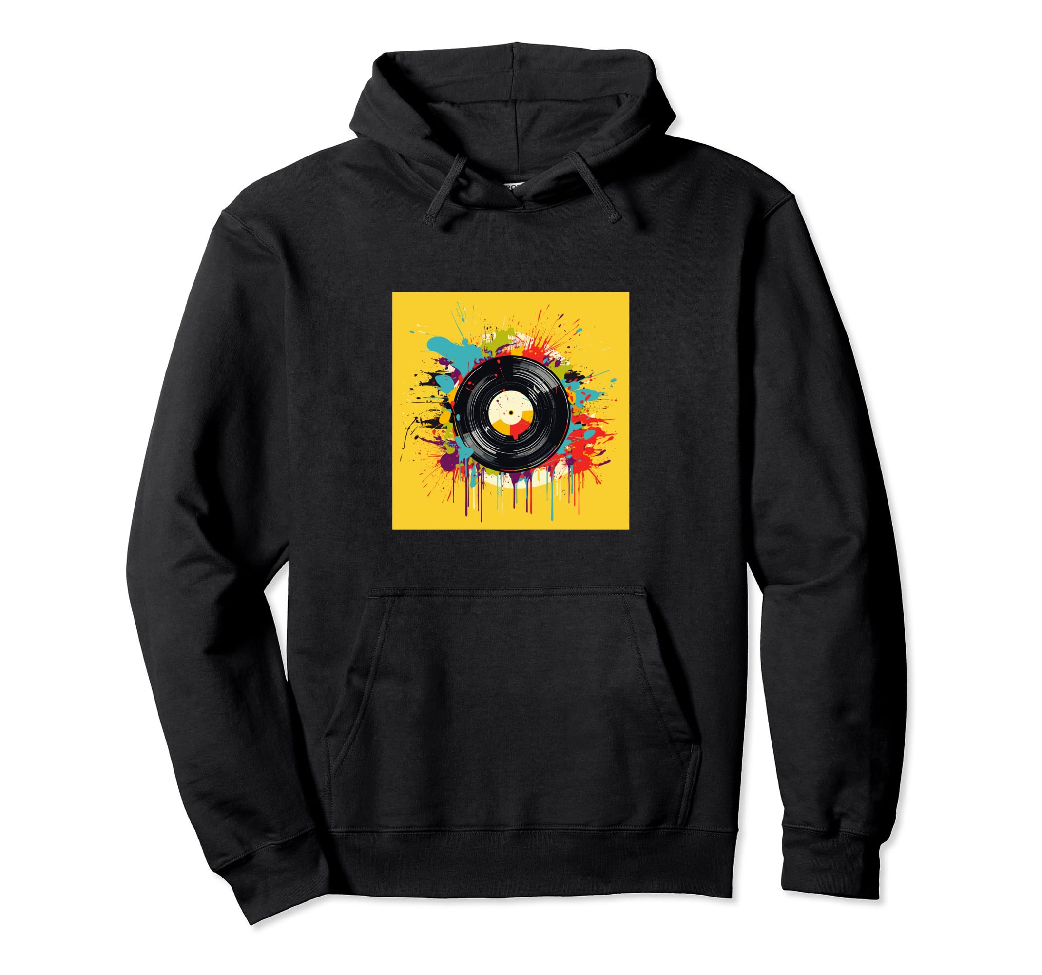 Vinyl Record Player Dj Music Hoodie - Aesthetic Graphic Men Women - T-Shirt, Sweatshirt, Hoodie