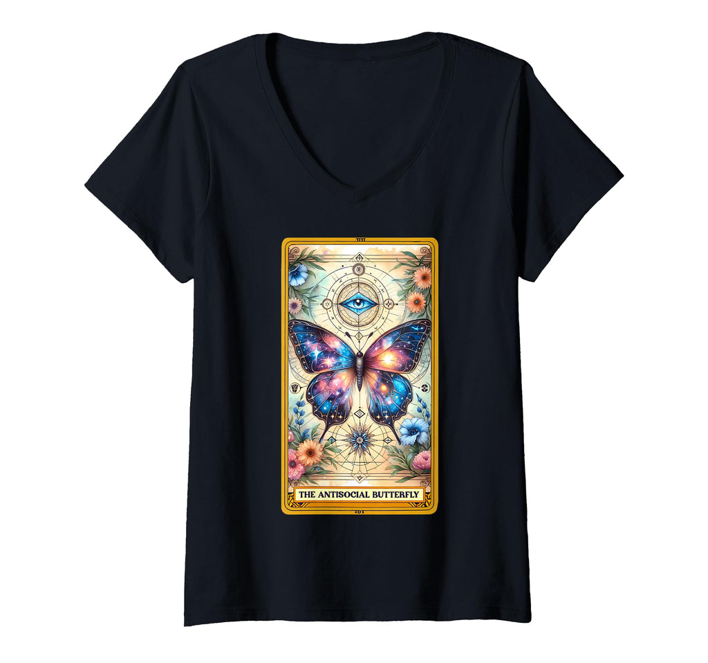 Womens Antisocial Butterfly Tarot Card T-Shirt - Graphic Print for Adults - T-Shirt, Sweatshirt, Hoodie