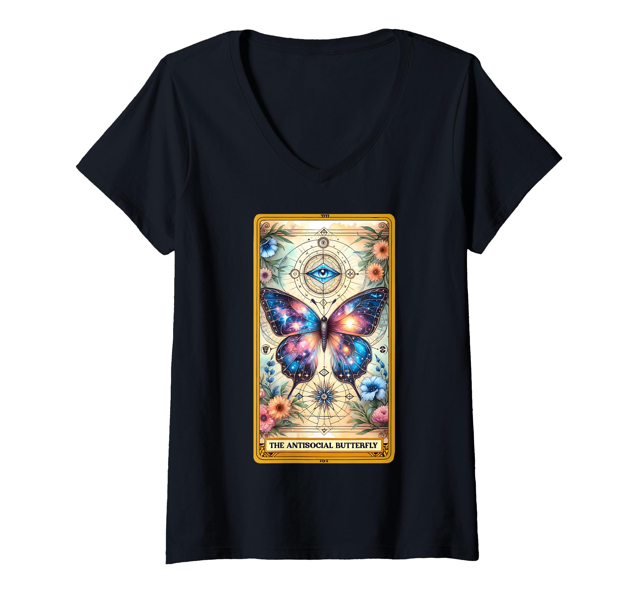 Womens Antisocial Butterfly Tarot Card T-Shirt - Graphic Print for Adults - T-Shirt, Sweatshirt, Hoodie