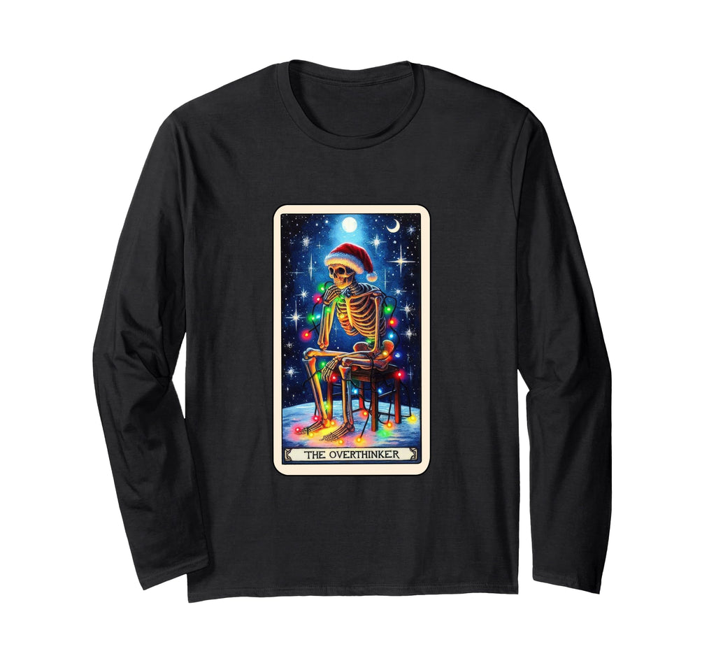 Overthinker Tarot Card Skeleton Skull T-Shirt - Custom Art Print Unisex - T-Shirt, Sweatshirt, Hoodie