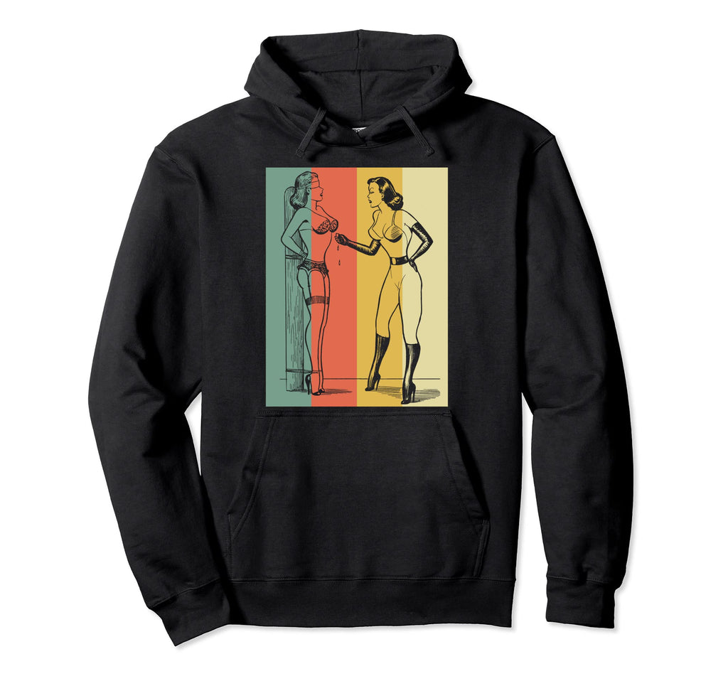 Sexy Lingerie Pin Up Rope Bondage Hoodie - Trendy Graphic Men Women - T-Shirt, Sweatshirt, Hoodie