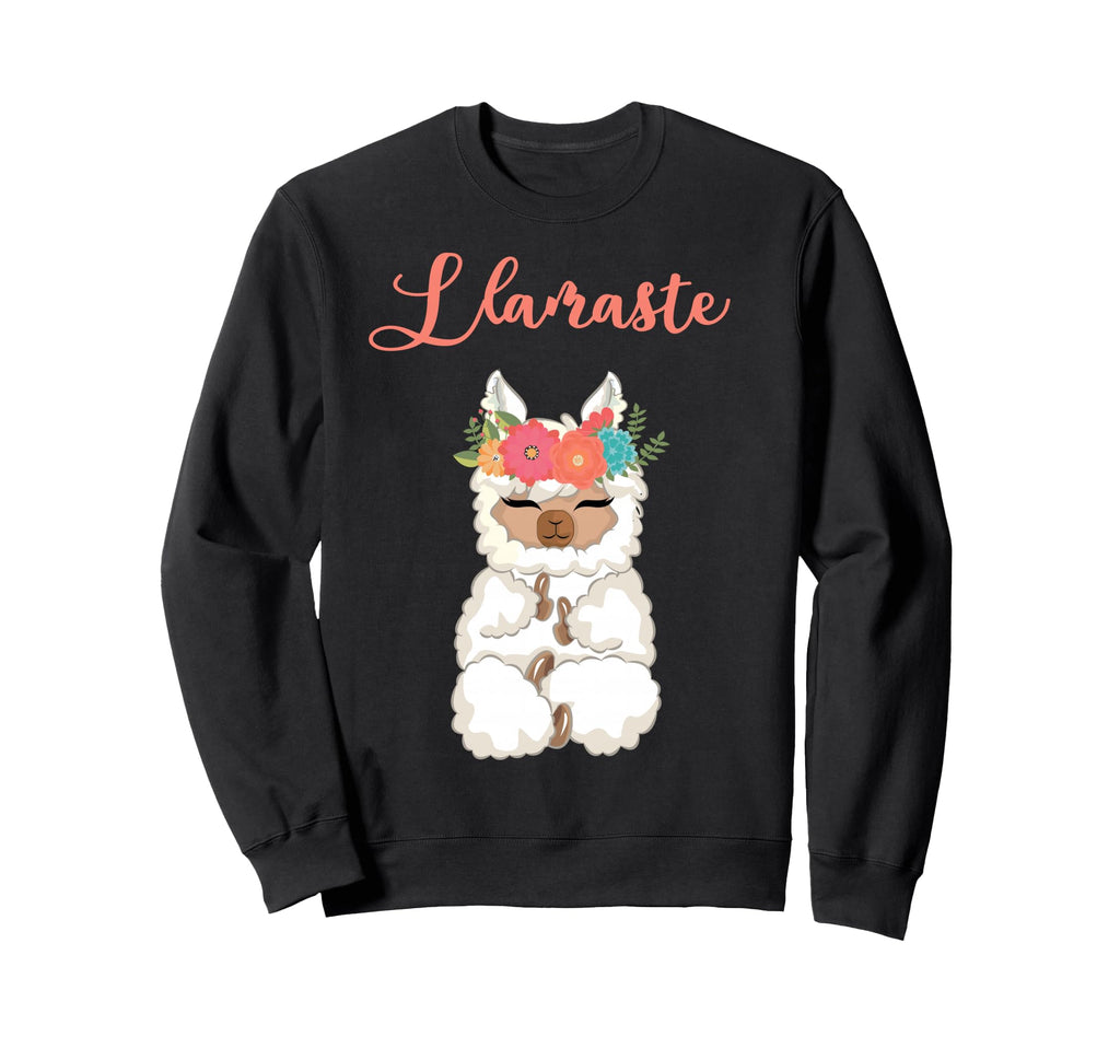 Funny Llamaste Llama Yoga Meditation Sweatshirt - Custom Art Print Unisex - T-Shirt, Sweatshirt, Hoodie