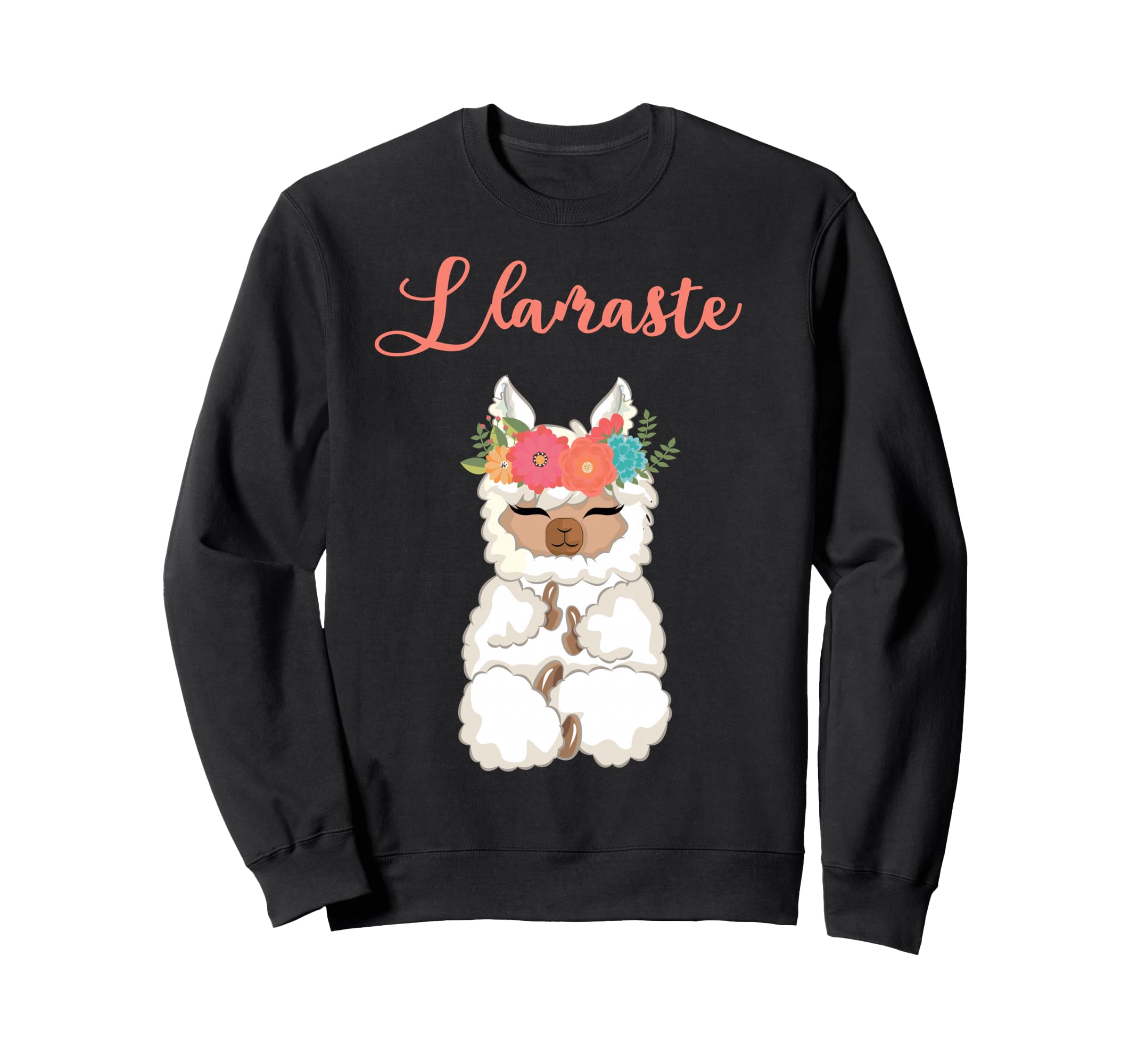 Funny Llamaste Llama Yoga Meditation Sweatshirt - Custom Art Print Unisex - T-Shirt, Sweatshirt, Hoodie