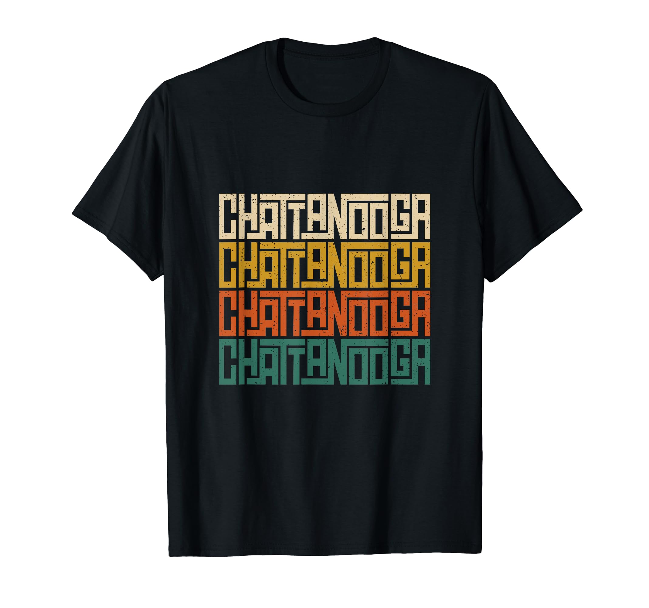 Chattanooga Novelty Typography 70S 80S T-Shirt - Novelty Apparel for Adults - T-Shirt, Sweatshirt, Hoodie