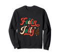 Word Art Feelin Jolly Typography Sweatshirt - Minimalist Print for Adults - T-Shirt, Sweatshirt, Hoodie