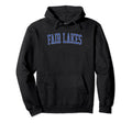 Fair Lakes Va Distressed Blue Varsity Hoodie - Custom Art Print Unisex - T-Shirt, Sweatshirt, Hoodie