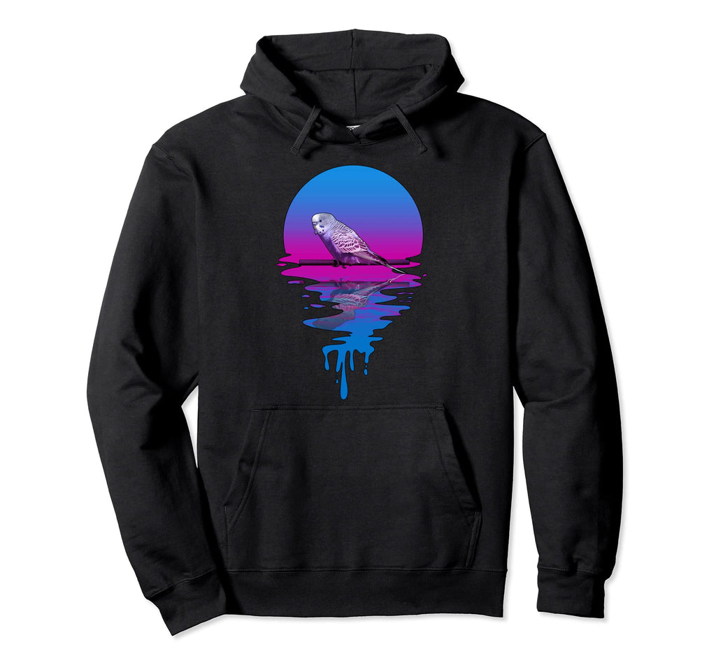 Sunset Budgie Hoodie - Fun Novelty Design Unisex - T-Shirt, Sweatshirt, Hoodie
