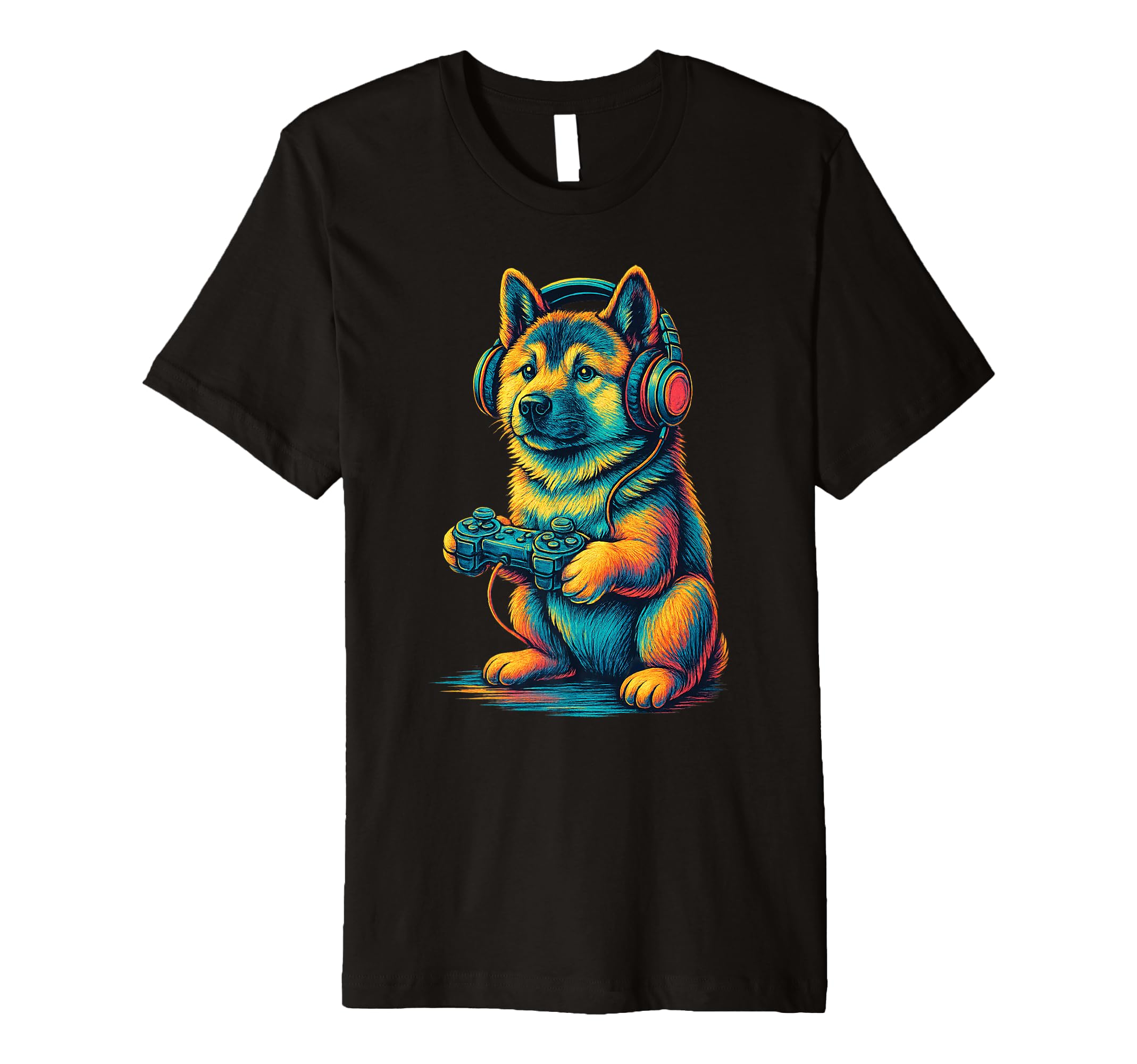 American Akita Gamer Gaming Dog Lover T-Shirt - Aesthetic Graphic Men Women - T-Shirt, Sweatshirt, Hoodie