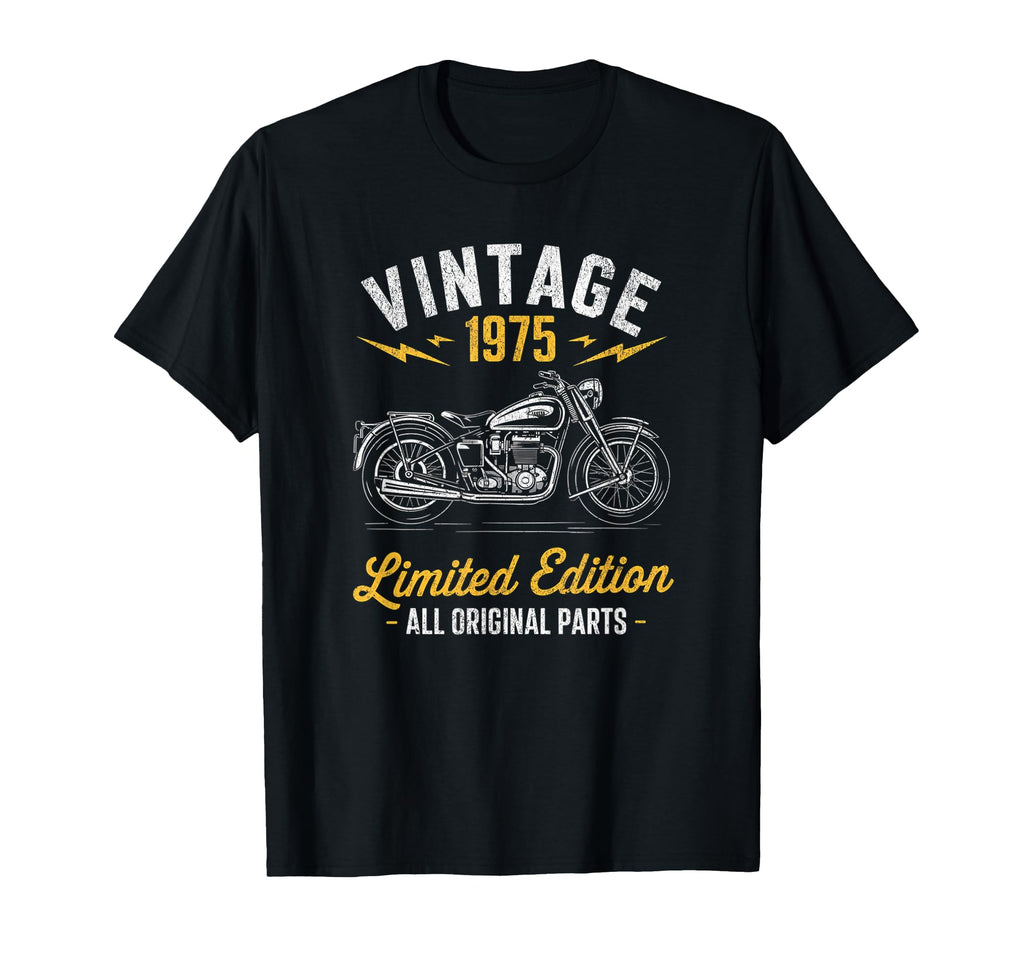 1975 Biker Motorcycle Fiftieth T-Shirt - Casual Everyday Wear for Adults - T-Shirt, Sweatshirt, Hoodie