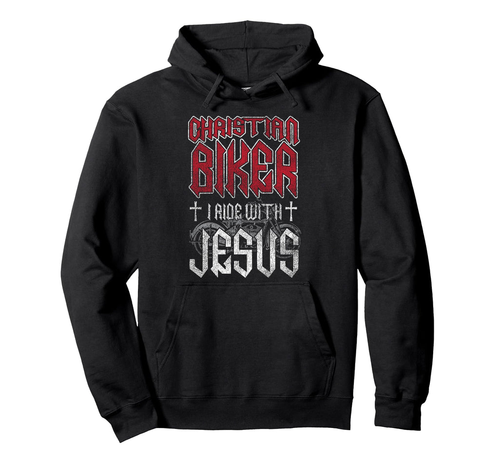 Christian Motorcycle Biker Christian Biker Hoodie - Novelty Apparel Unisex - T-Shirt, Sweatshirt, Hoodie