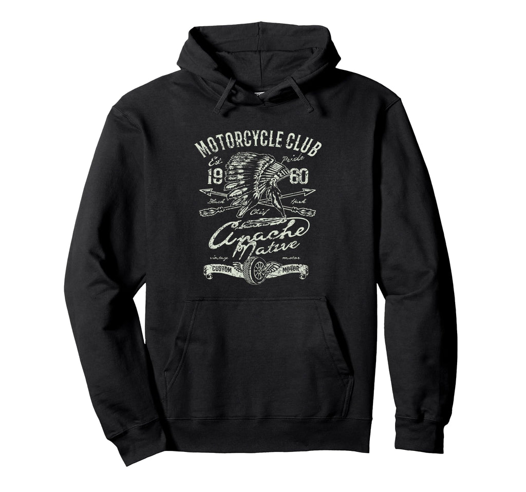 Motorcycle American Indian Biker Hoodie - Streetwear Style Men Women - T-Shirt, Sweatshirt, Hoodie