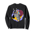 Zebra Sunglasses Synthwave 80S 90S Sweatshirt - Novelty Apparel for Adults - T-Shirt, Sweatshirt, Hoodie