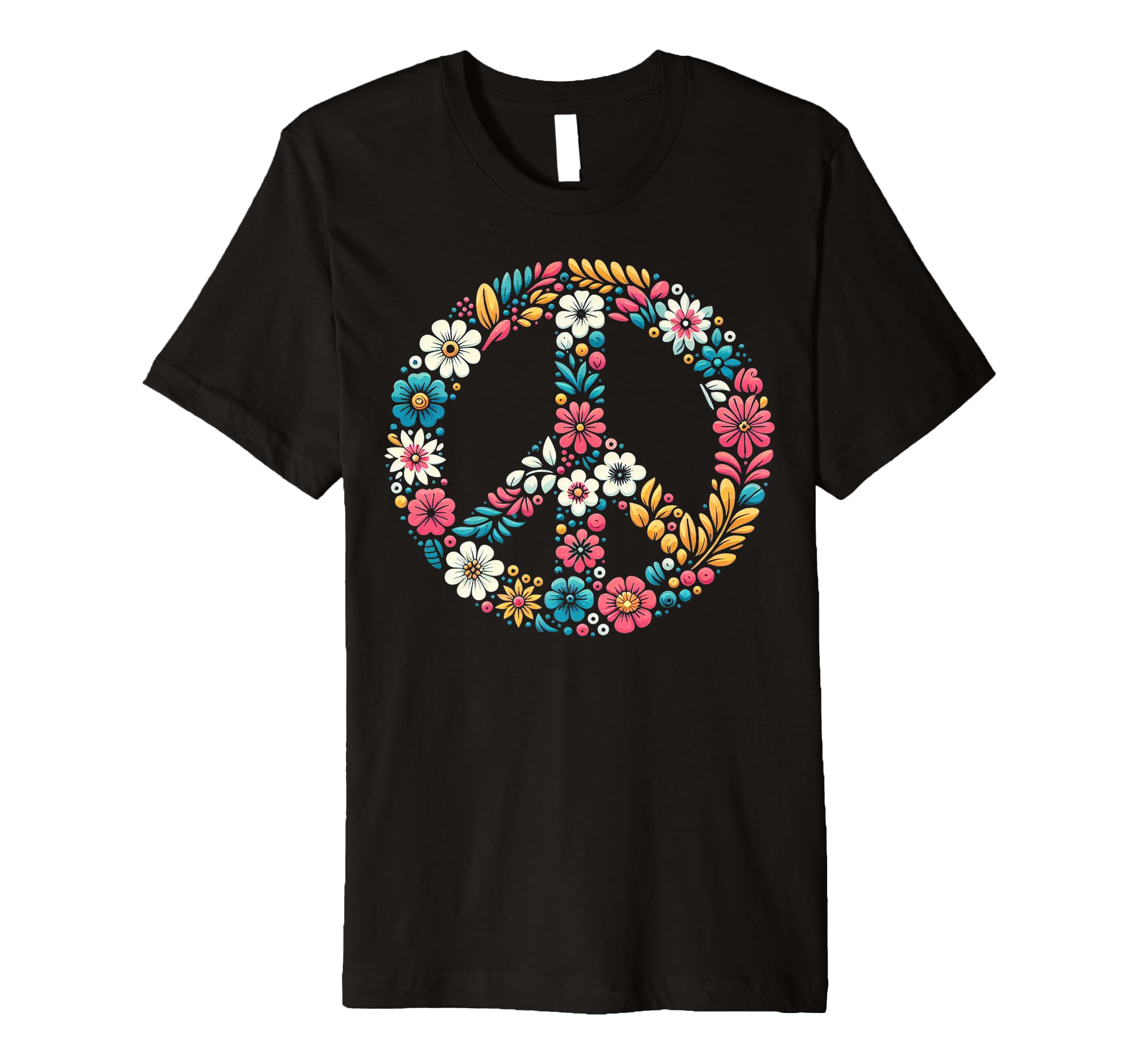 Peace Love Hippie Tie Dye 60S 70S T-Shirt - Custom Art Print for Adults - T-Shirt, Sweatshirt, Hoodie