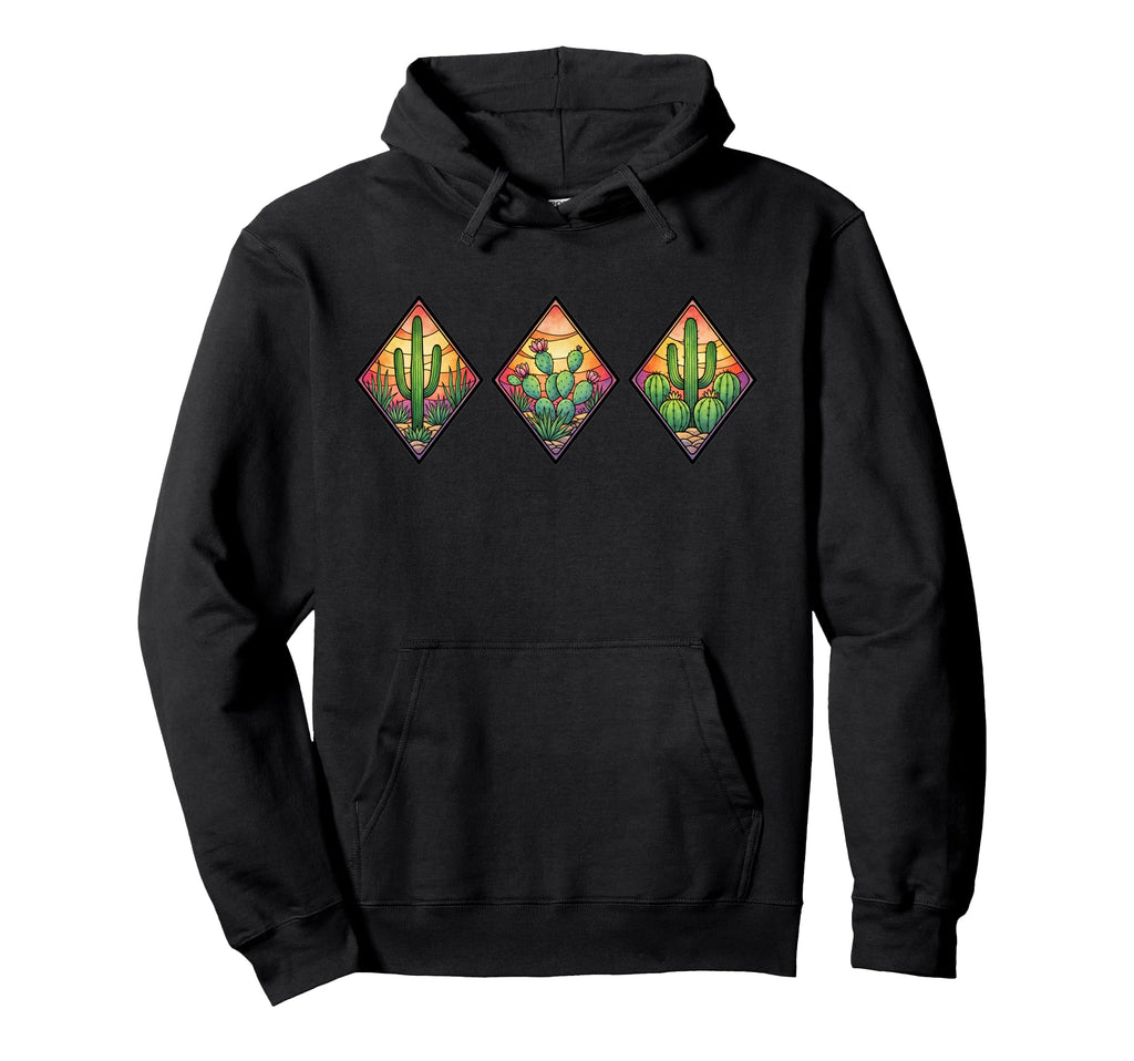 Desert Cactus Sunset Southwest Hoodie - Casual Everyday Wear Unisex - T-Shirt, Sweatshirt, Hoodie
