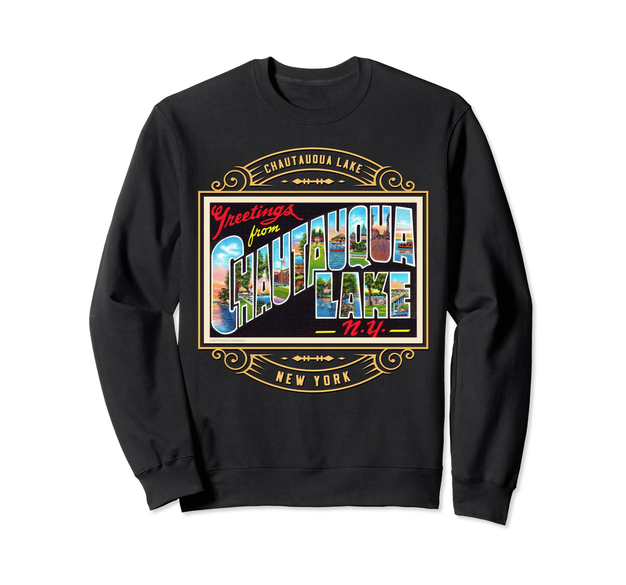 Chautauqua Lake New York Ny Large Sweatshirt - Unique Graphic Men Women - T-Shirt, Sweatshirt, Hoodie