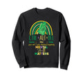 Semi Colon Rainbow Green Semicolon Sweatshirt - Graphic Print for Adults - T-Shirt, Sweatshirt, Hoodie