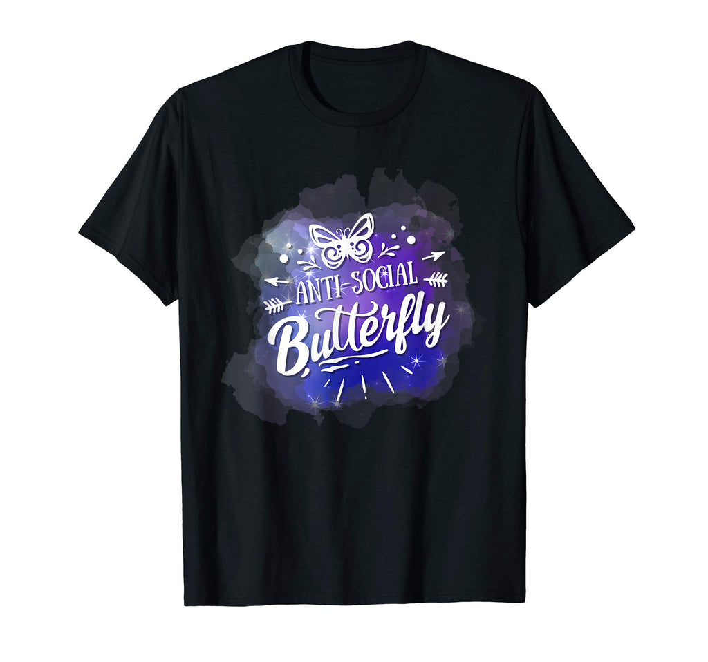 Funny Introvert Anti Social Butterfly T-Shirt - Custom Art Print Unisex - T-Shirt, Sweatshirt, Hoodie