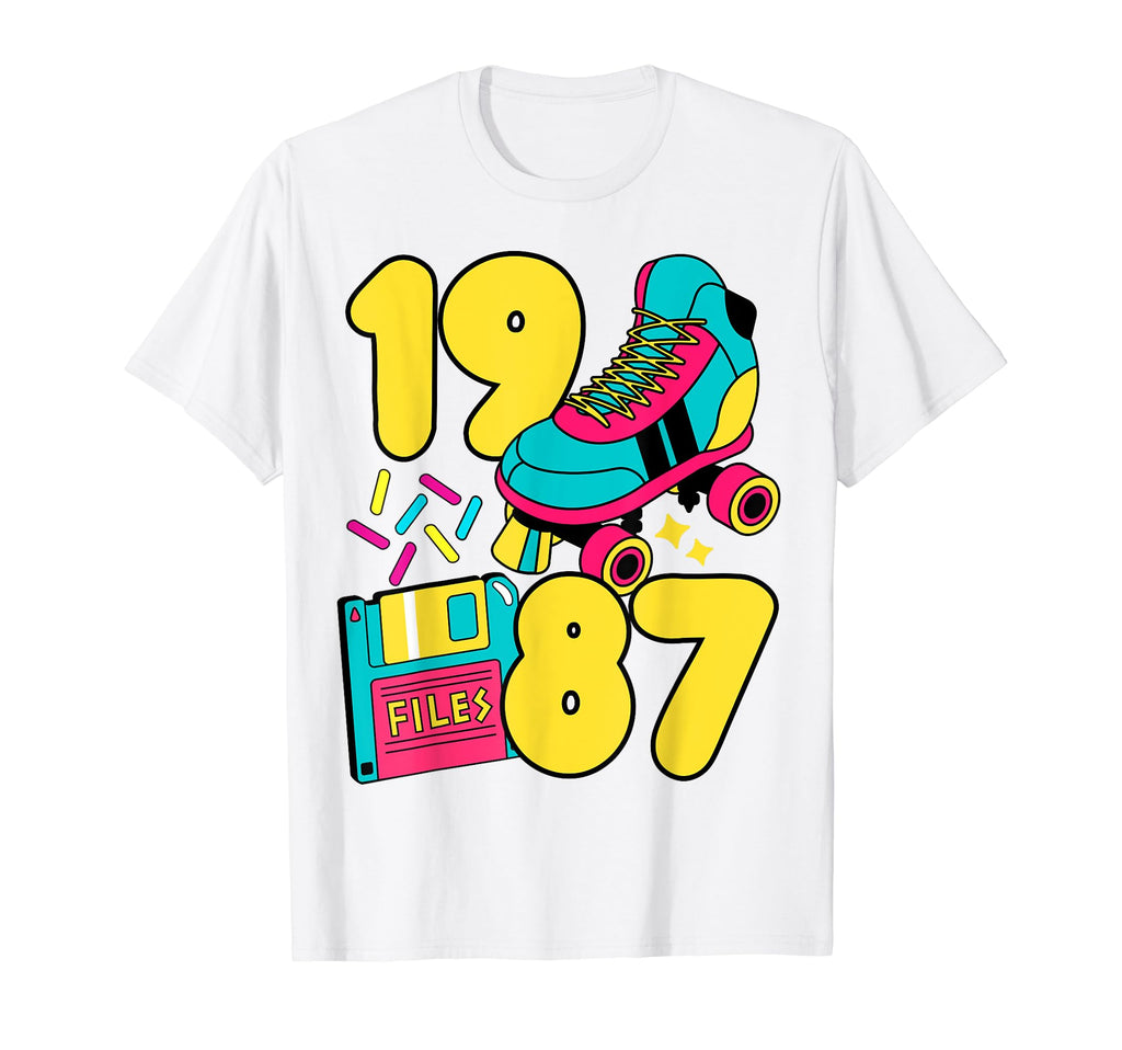 1987 Slow Tec 80S Candy Roller Rink T-Shirt - Minimalist Print Unisex - T-Shirt, Sweatshirt, Hoodie