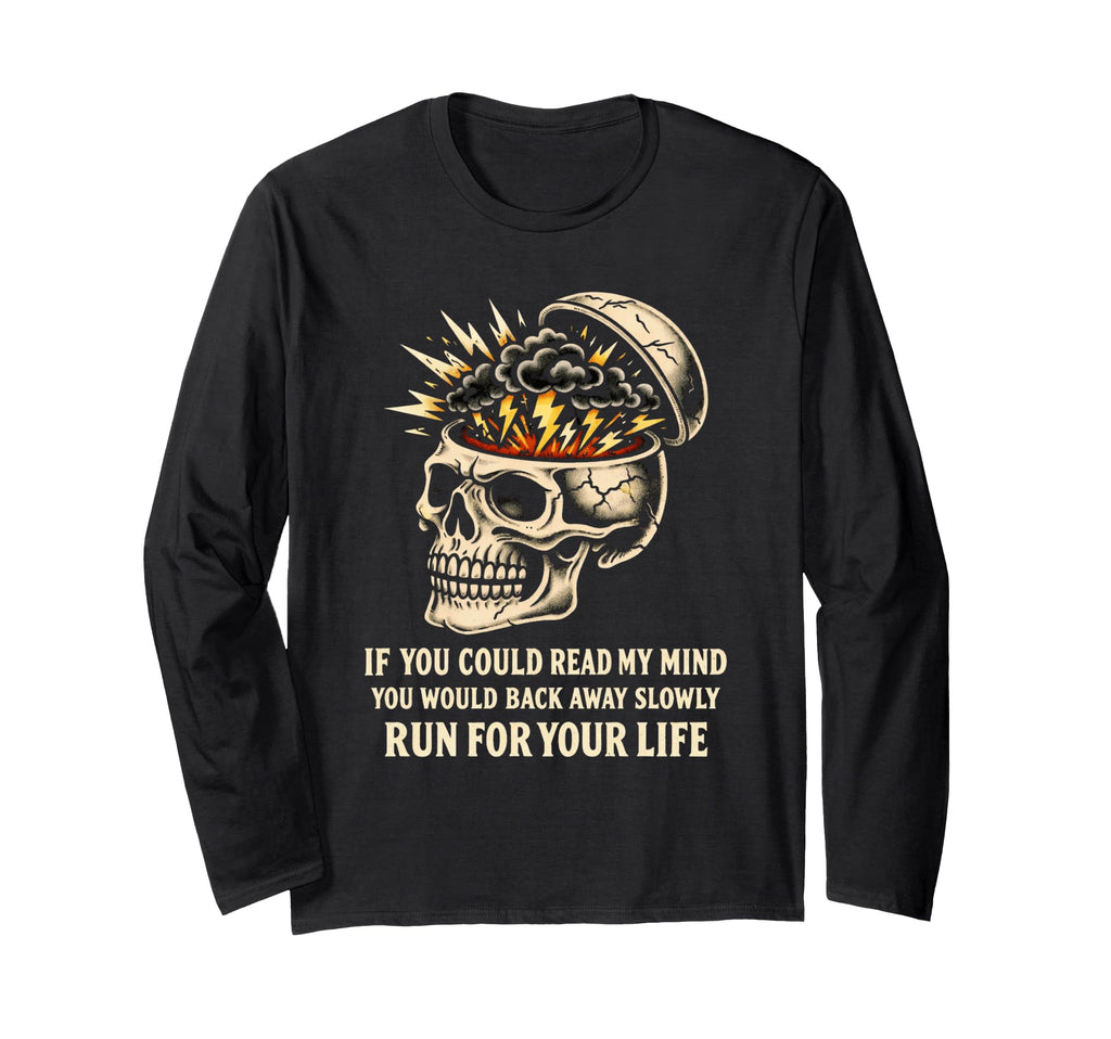 Funny Chaotic Mind Skull Sarcastic T-Shirt - Custom Art Print Men Women - T-Shirt, Sweatshirt, Hoodie