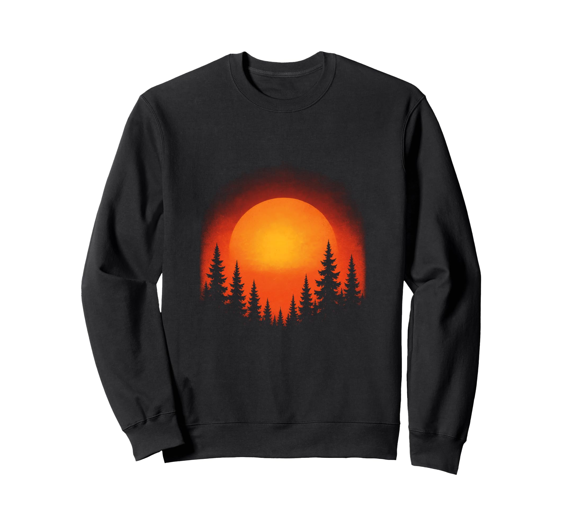 Sunset Forest Inspired Artistic Sweatshirt - Aesthetic Graphic for Adults - T-Shirt, Sweatshirt, Hoodie